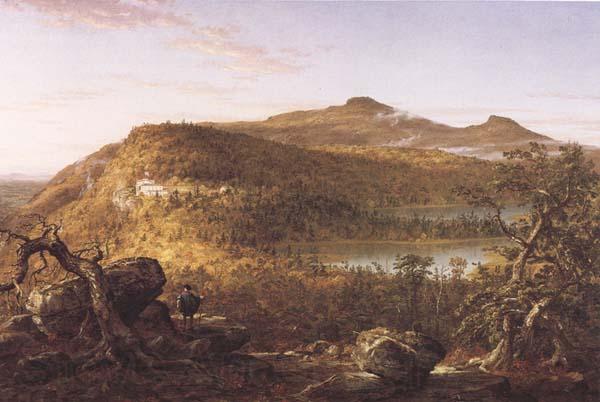 Thomas Cole A View of the Two Lakes and Mountain House,Catskill Mountains Morning Spain oil painting art